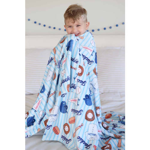 Ballpark Bros Personalized Kids Blanket | Caden Lane