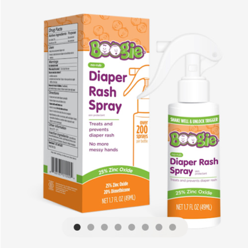 Boogie Diaper Rash Cream Spray for Baby, Travel Friendly No-Rub Touch Free Application for Sensitive Skin, Over 200 Sprays per Bottle, 1.7 oz (Pack of 1)