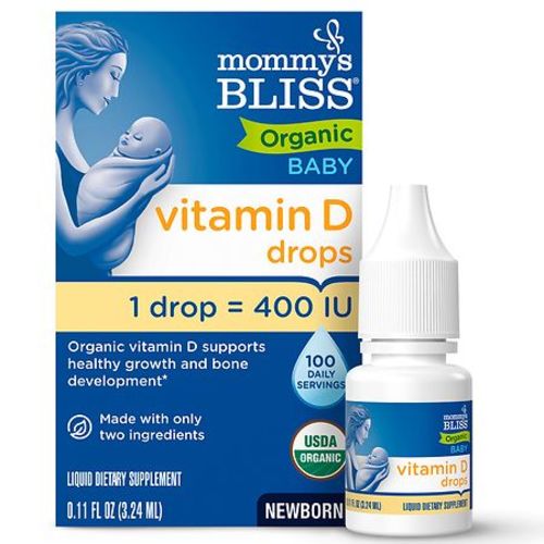 Mommy's Bliss Organic Baby Vitamin D Drops 100 Servings