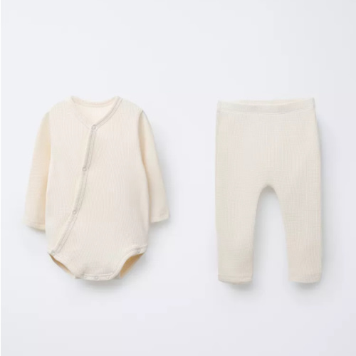 PACK OF WAFFLE WEAVE BODYSUIT AND LEGGINGS - Light ecru | ZARA United States