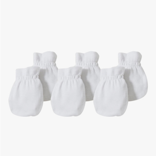 Burt's Bees Baby Baby Girls' Mittens, No-Scratch Mitts, 100% Organic Cotton, Set of 3