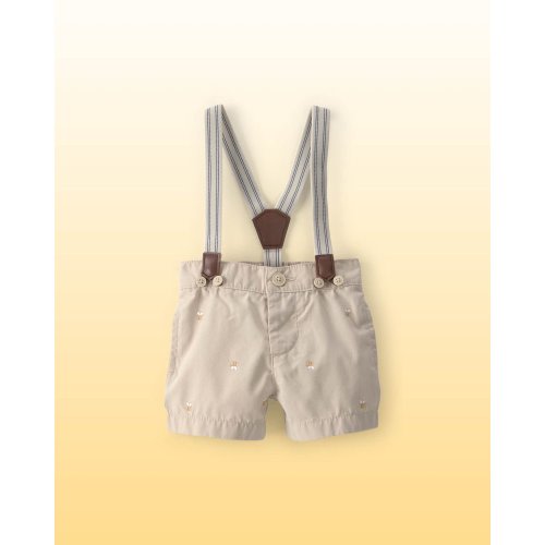 Baby Boy Disney© Winnie the Pooh Honey Bee Suspender Shorts - Khaki - OshKosh B'gosh | Carter's