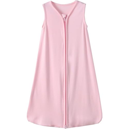 Viforu Rayon from Bamboo Sleep Sack Baby Wearable Blanket 0.5 Tog Sleeping Bag 6-12 Months Soft Newborn Sleeper 2-way Zipper Sleepsack Girls Boys Swaddle Blanket Sacks Grey Pink