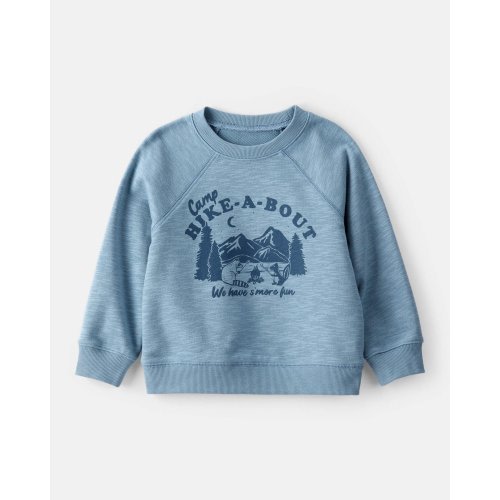 Toddler Boy Camping French Terry Pullover Sweatshirt - Blue - Carter's | Carter's