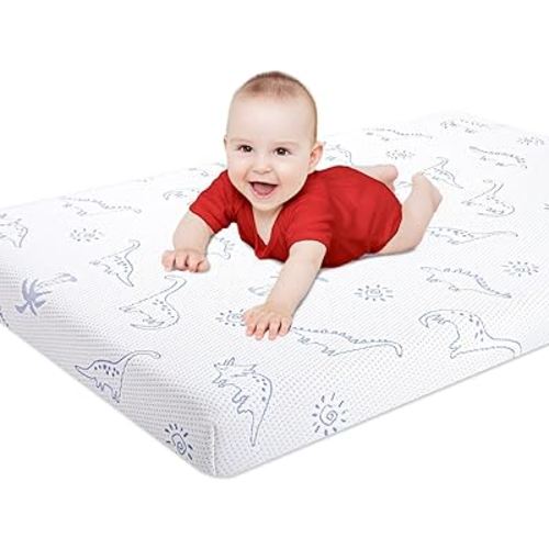Mochen Pack and Play Mattress, 38x26 Pack n Play Mattresses with Removable Breathable Cover, Thick Memory Foam Pack n Play Mattress Pad for Baby Toddler, Travel Portable Crib Mattress