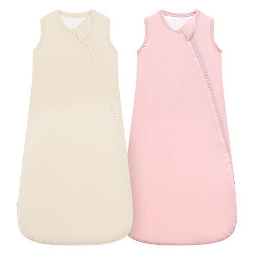 HAPIU Unisex Rayon Made from Bamboo Baby Sleep Sack TOG 1.0, 2-Way Zipper YKK, Wearable Blanket Baby