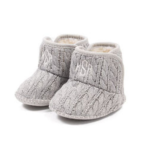 Monogrammed Baby Booties
