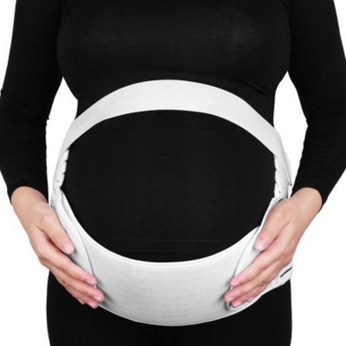 Unique Bargains Maternity Support Belt Pregnancy Waist Abdomen Belly Back Brace Band White M