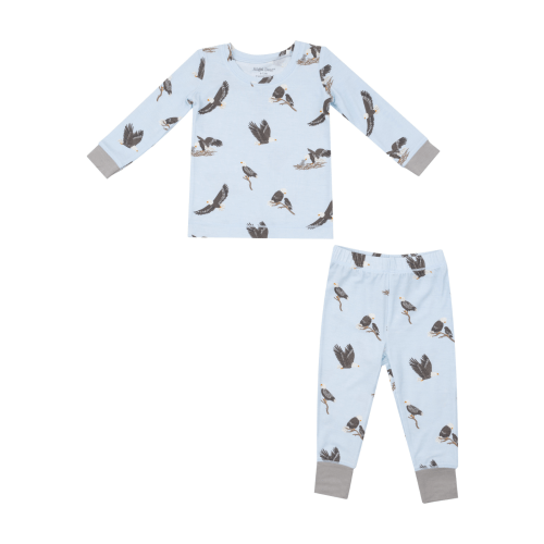 Long Sleeve Loungewear Set, Bald Eagles