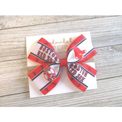 Boston Red Sox Hair Bow: Baby Baseball Headband