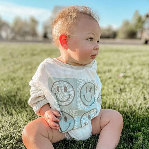 Baby Happy Face Bubble Romper