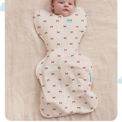 Swaddle Up™ 1.0 TOG Cotton Cream Bows