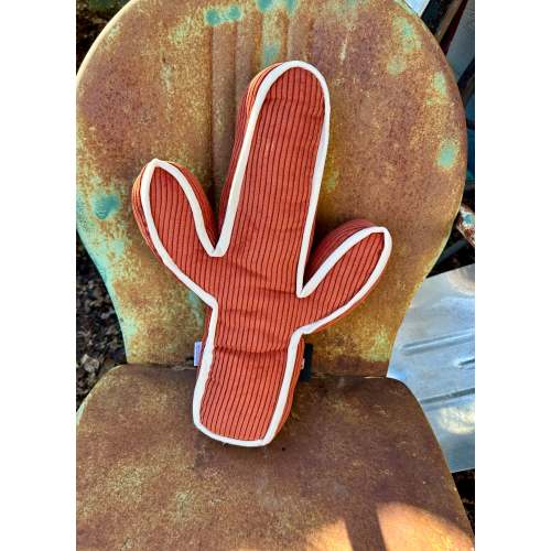 Rust cactus pillow