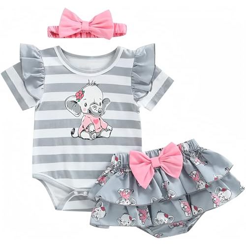 Aoswep Baby Girl Clothes Infant Newborn Girl Outfits Summer Clothes Romper Short