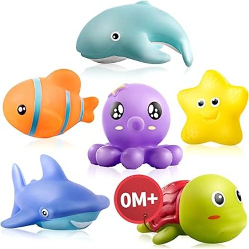 Hely Cancy Bath Toys for Kids - No Hole Baby Bath Toys, 1 Year Old Bath Toys for Infant Boys Girls Shower Water Pool Toys