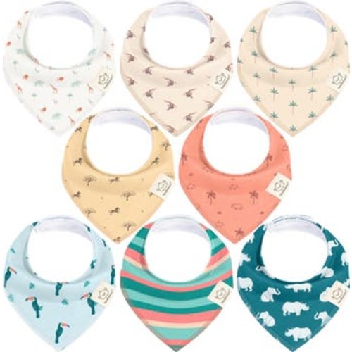 8-Pack Organic Bandana Bibs
