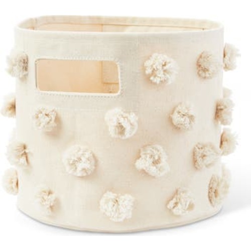 Pompom Canvas Bin