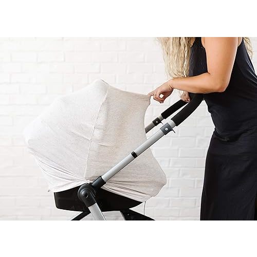 Copper Pearl Multi-Use Cover: Car Seat Covers, Nursing Cover, and Stroller Cover- Oat