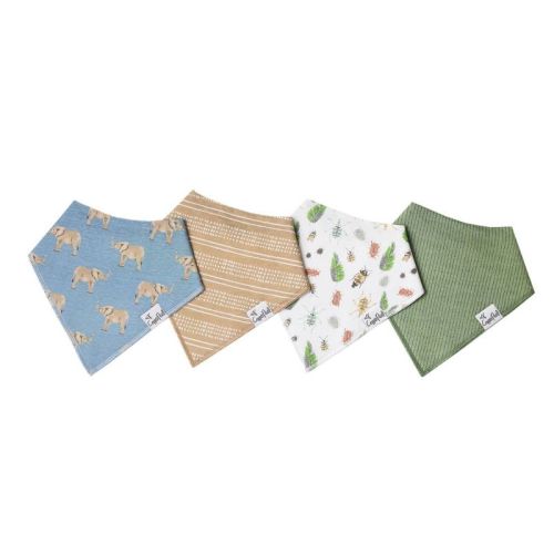 Copper Pearl Bandana Bib Set - Peanut - 4pc
