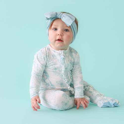 Charlotte Anne Footie Ruffled Zippered One Piece