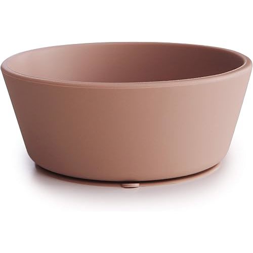 mushie Silicone Suction Bowl | BPA-Free Non-Slip Design (Blush)