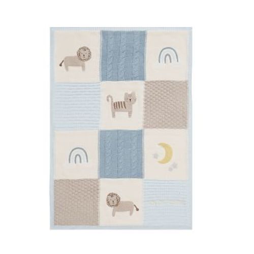 Heirloom Lion Baby Blanket, Stroller Blanket, Taupe