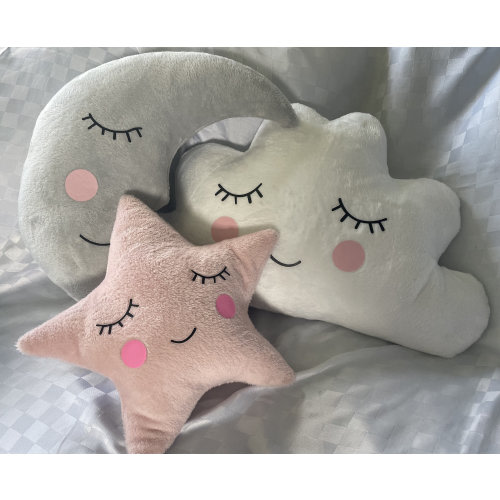 Sleepy Cloud, Moon and Star Pillows