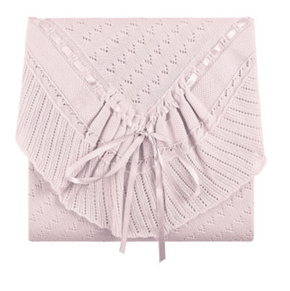 Pointelle Knit Ruffle Blanket | Feltman Brothers