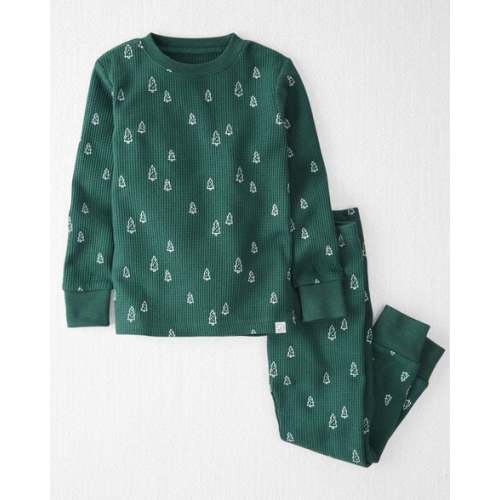 Toddler Christmas Tree Print Waffle Knit Pajamas Made with Organic Cotton - Little Planet | Carter's