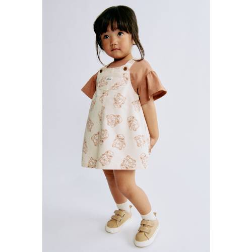 PRINTED OVERALL DRESS