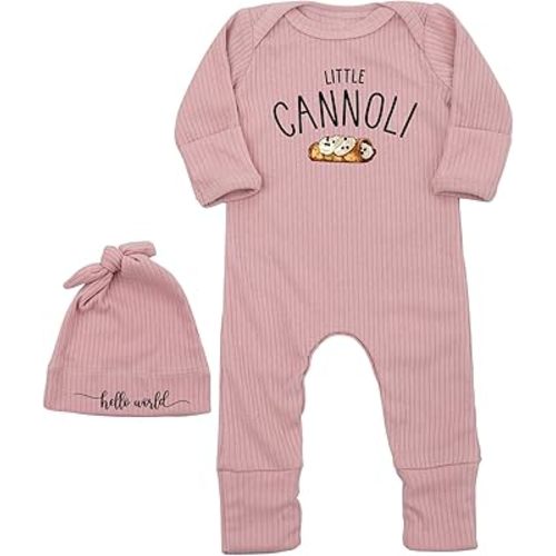 Little Cannoli Baby Boys Girls Bodysuit Newborn One-Piece Italian Food Dessert Romper Infant 0-3 Months Clothes