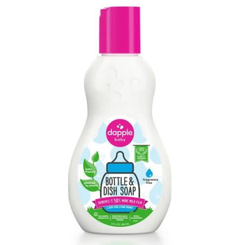Dapple Baby Travel Size Bottle & Dish Soap, Fragrance Free