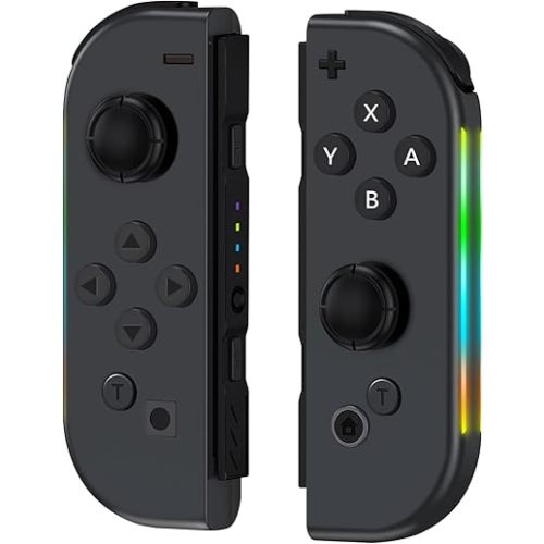JYELUK Replacement for Nintendo Switch Controller,Compatible with Switch Controllers With RGB LED,Support Double Vibration/Wake-up/Screenshot