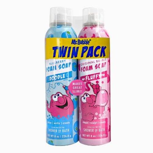 Mr. Bubble 2pk Twin Foam Soap - Blueberry/Original Bubble - 16 fl oz