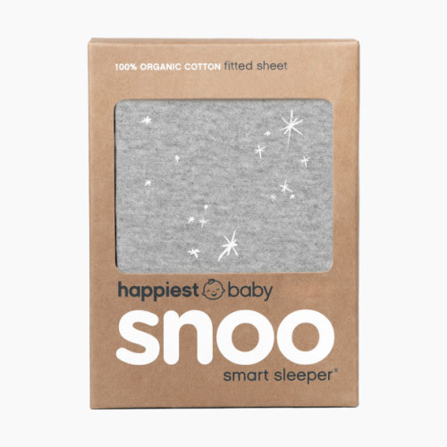 Happiest Baby 100% Organic Cotton SNOO Baby Bassinet Fitted Sheet - Graphite Galaxy