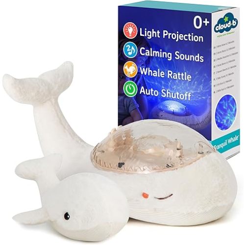 Cloud B Ocean Projector Nightlight with White Noise Soothing Sounds - White