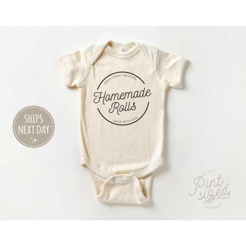 Homemade Rolls Onesie® - Cute Baby Bodysuit - Cute Thanksgiving Natural Baby Onesie®