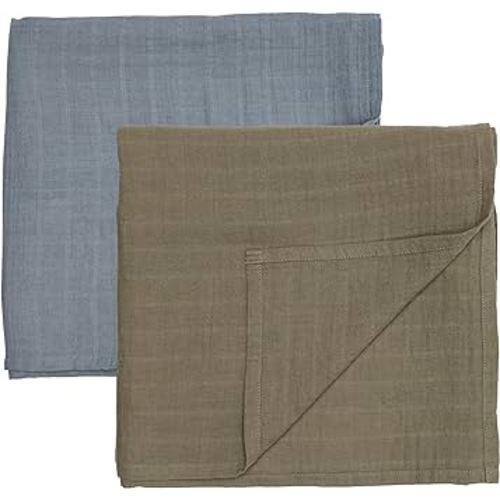 Denmark - Muslin Swaddle Blankets – 100% Organic Cotton Super Soft Baby Swaddle – Ideal Receiving Blanket for Baby Boy and Girl – 47’’ x 47’’ (Sage Green/Tradewins)