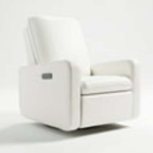 Graco Teddi Infant Power Recliner Swivel Glider with USB, Ivory Basketweave