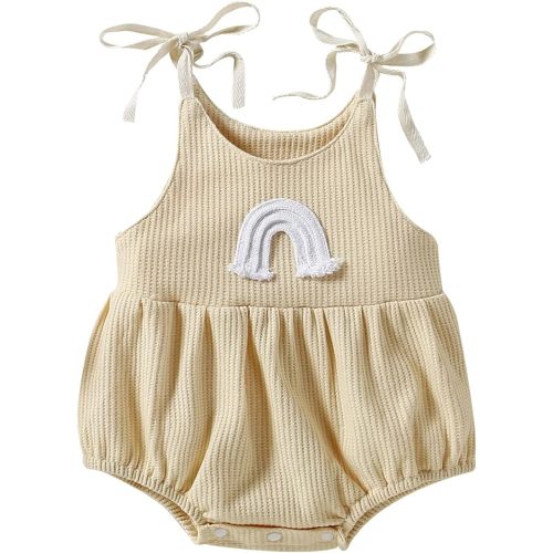 Infant Newborn Baby Girl Floral Romper Kids Spaghetti Strap One Piece Jumpsuit Shorts Toddler Summer Overall Clothes - 3-6 Months