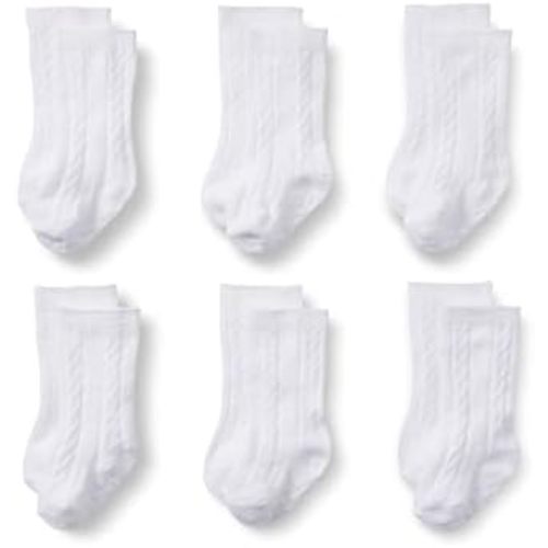 Amazon Essentials x Sofia Grainge Unisex Toddlers and Babies' Cable Knit Knee-High Socks, 6 Pairs
