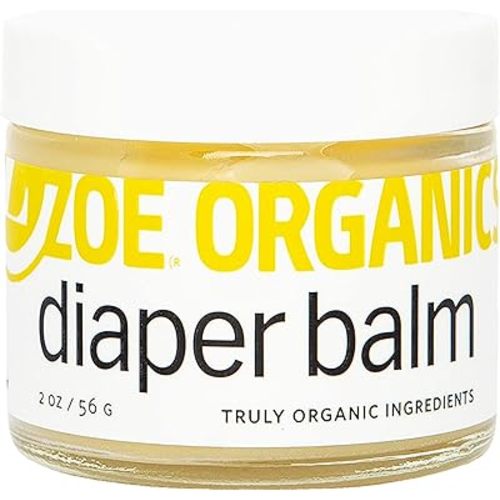Zoe Organics - Diaper Balm, Protects Baby’s Sensitive Skin from Moisture and Bacteria, Soothes and Treats Diaper Rash, Helps Prevent Rashes, Goes on Clear (2 Ounces)