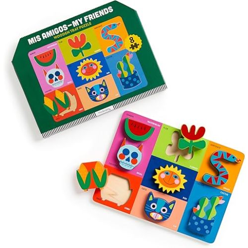 Mudpuppy Mis Amigos-My Friends Wooden Tray Puzzle