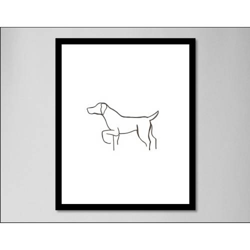 Pointer Dog Line Drawing | Minimalist Wall Art | Digital Print | Hunting Dog