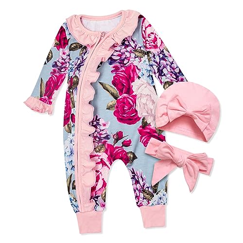Abbence Preemie Newborn Baby Girl Romper 3-Piece Set
