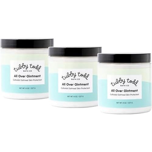 Tubby Todd All Over Ointment for Babies, Multi-Purpose Baby Eczema Cream for Sensitive Skin, Dry Skin, Rash, Irritation - 3 Pack Bundle - Full Size Fragrance-Free