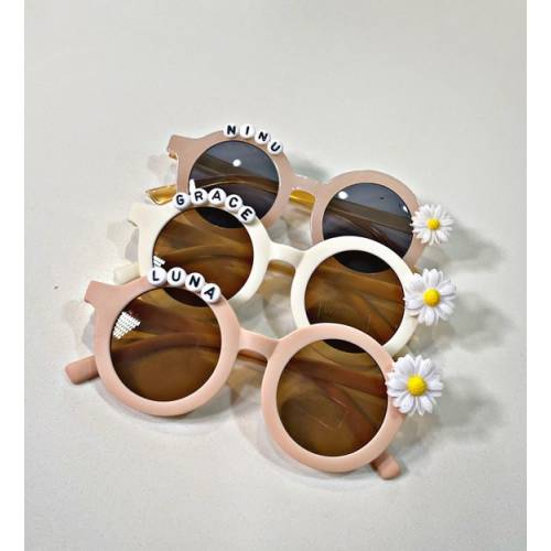 Floral Daisy Girls Personalized Name Premium 400 UV Protection - Etsy