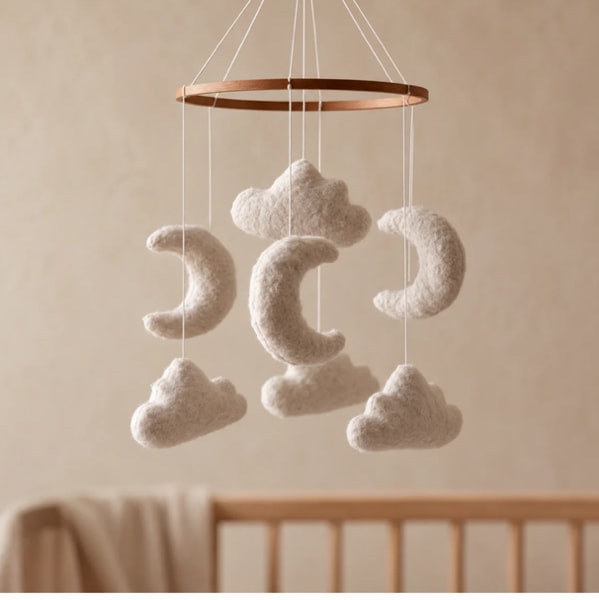 Marshmallow Sky - Baby Mobile