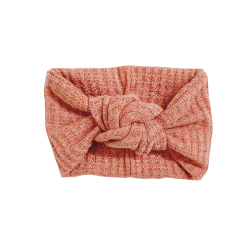 Twist Knot Headband, Waffle Terracotta