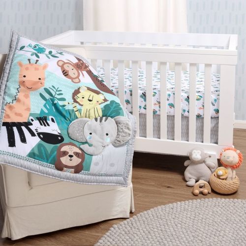 The Peanutshell Safari Adventures Crib Bedding Set, 3pc to 12 Pc, Safari Animals
